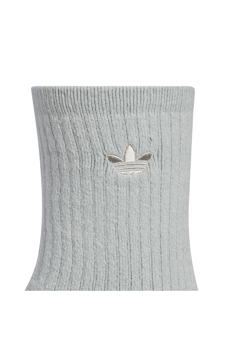 adidas Originals 3-Pack Supersoft Comfort Crew Socks, Alternate, color, Grey/ Blue/ Mint