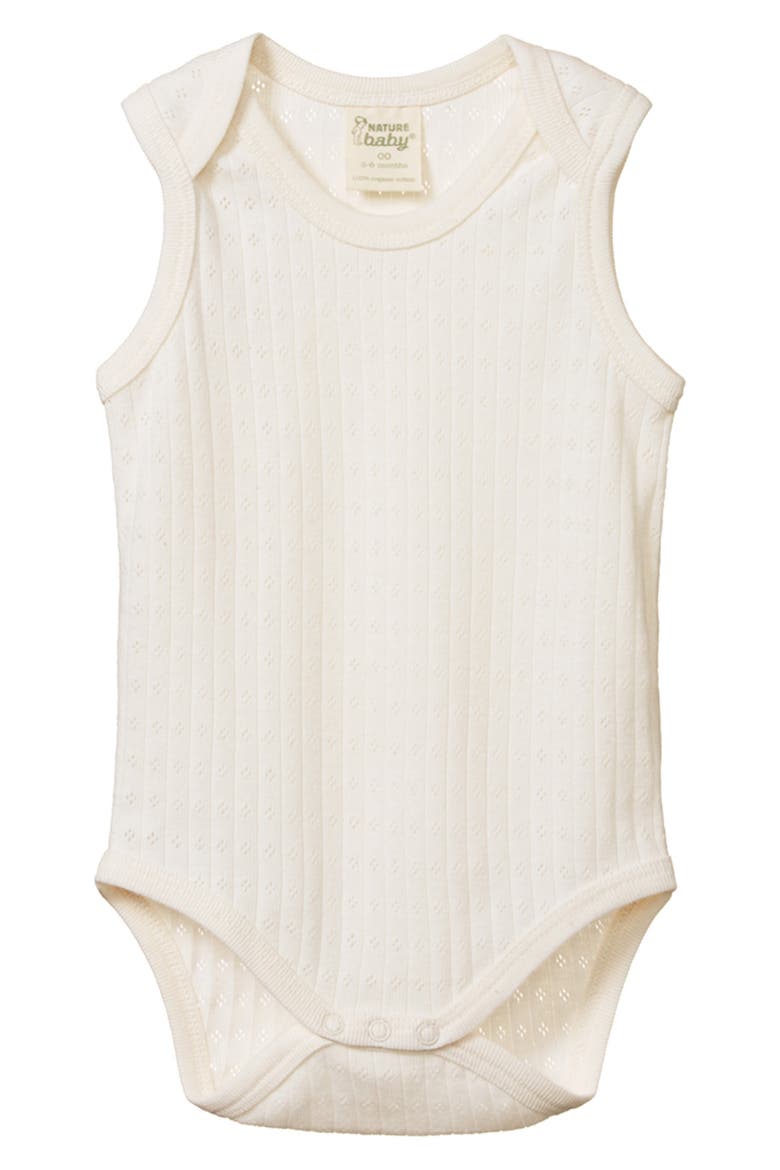 Pointelle Organic Cotton Bodysuit, Main, color, NATURAL