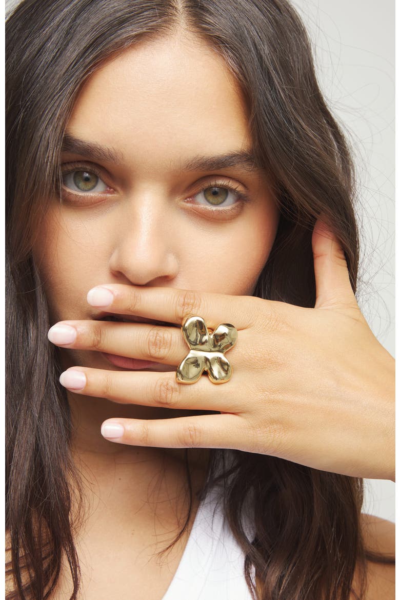 Butterfly Ring in Gold-Tone, Alternate, color, Gold