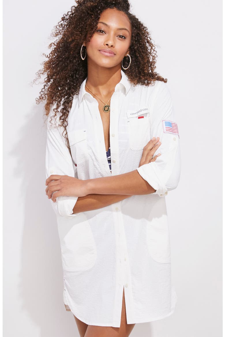 Harbor Cover-Up Shirt, Alternate, color, WHITE CAP V3