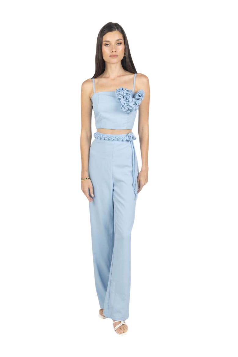 Rosalia Pants and Top Set, Alternate, color, Celeste