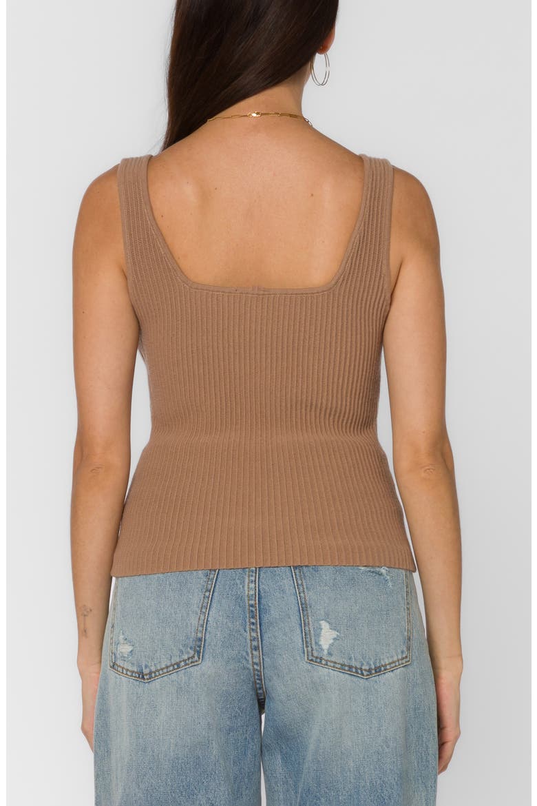 Pamela Square Neck Rib Tank, Alternate, color, PRALINE