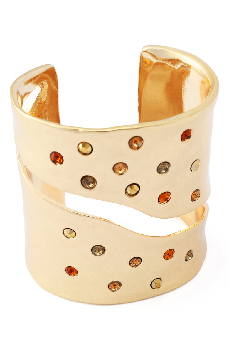 Kurt Geiger London Multi Stone Statement Cuff Bracelet, Alternate, color, Gold/ Multi