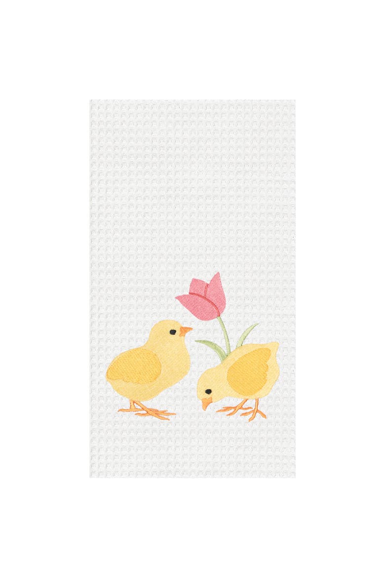 Chicks & Tulip Towel, Main, color, Yellow