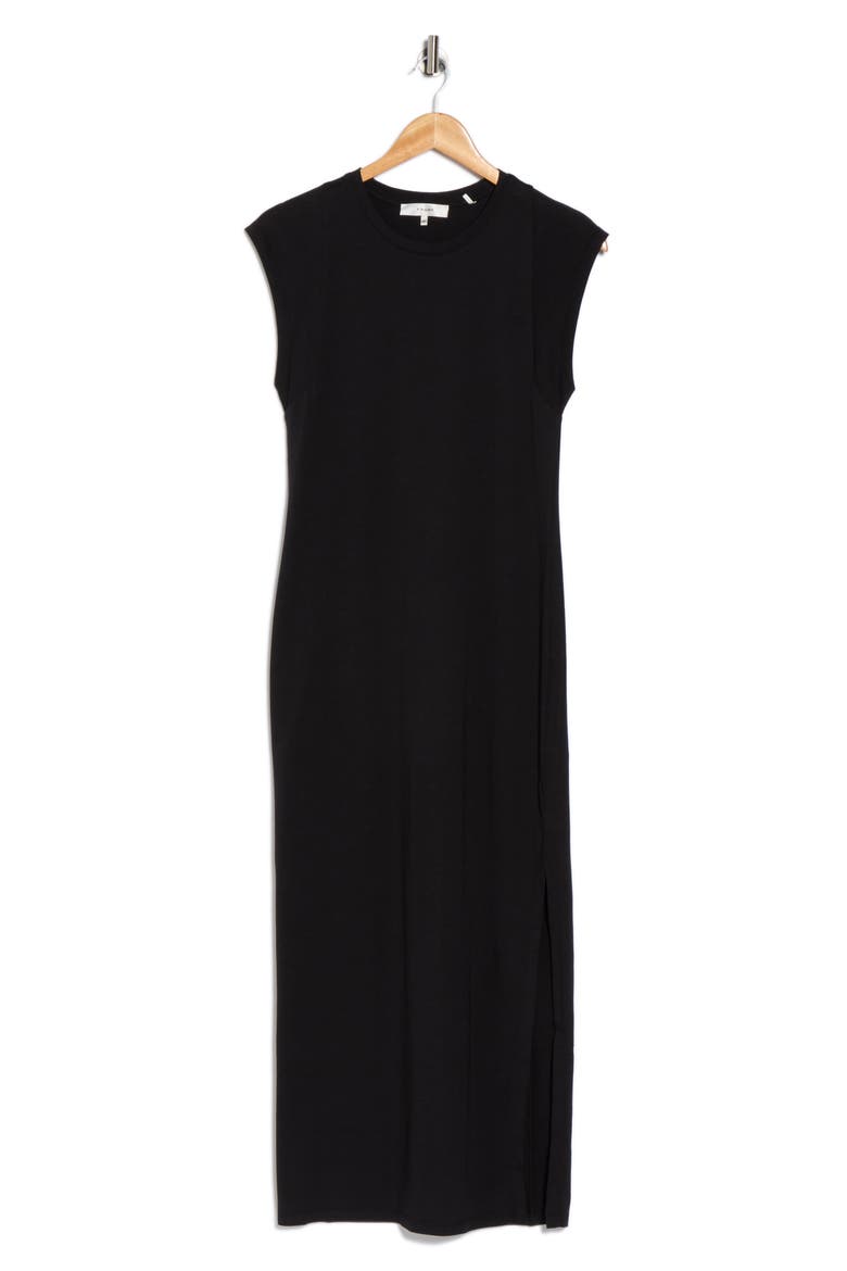 Le Muscle Cap Sleeve Maxi Dress, Alternate, color, NOIR