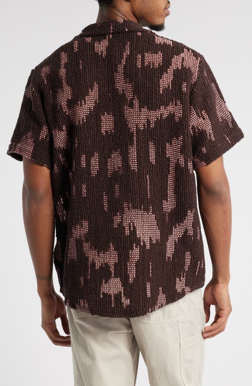Oas Brink Cuba Crochet Camp Shirt In Purple Multi