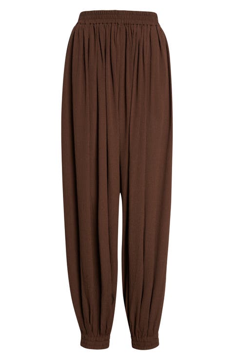 Sarouel Silk Seersucker Trousers