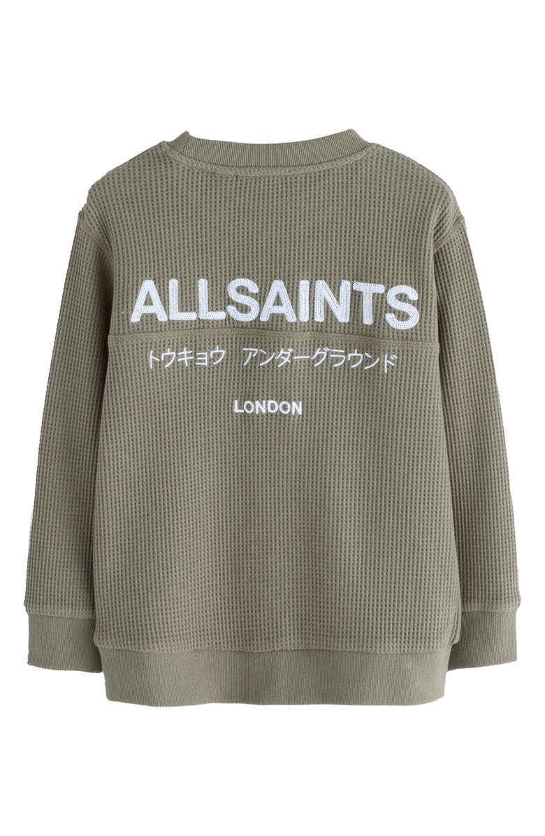 smALLSAINTS by ALLSAINTS Kids' Underground Embroidered Waffle Crewneck Sweatshirt, Alternate, color, Multi