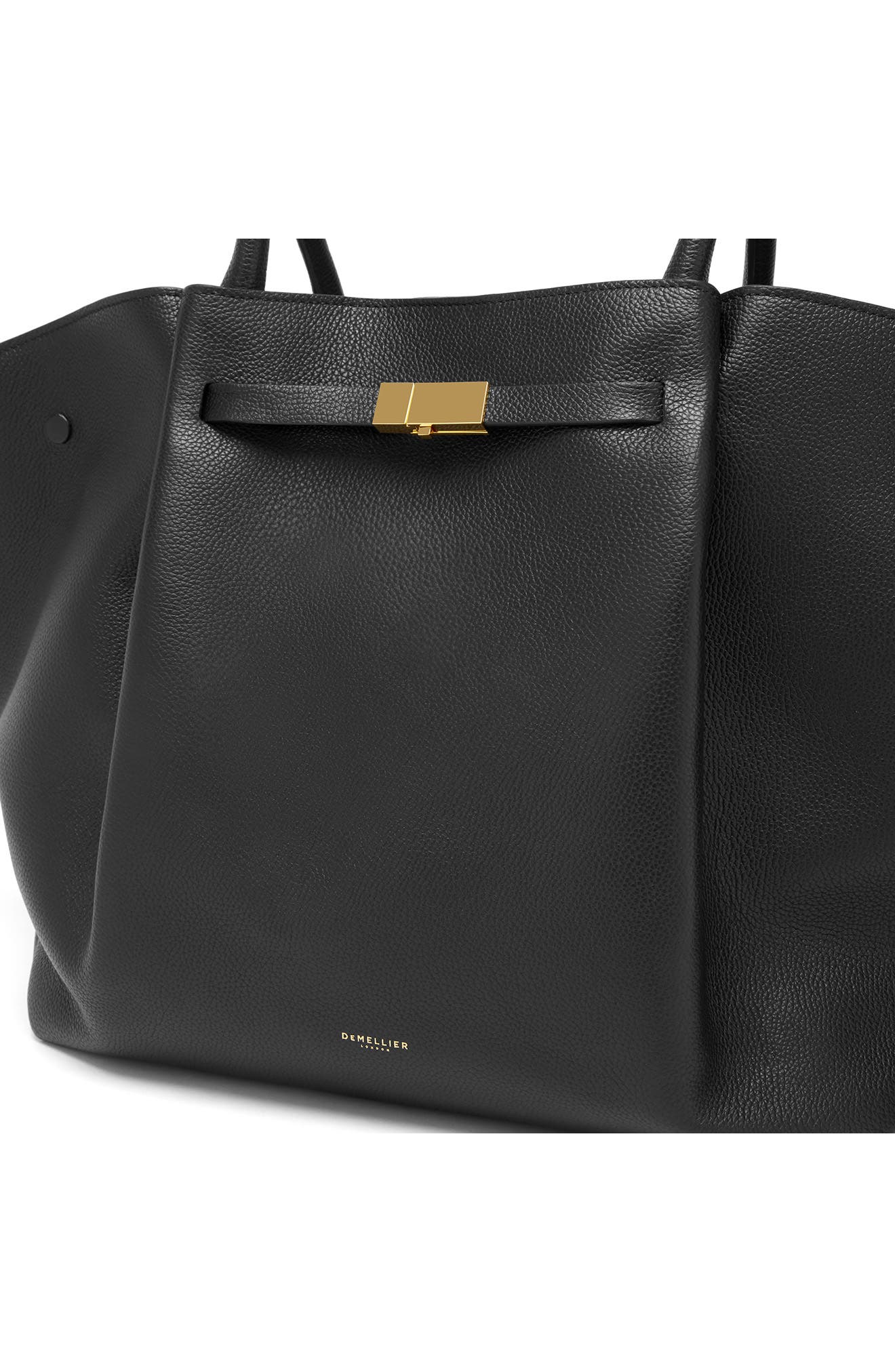 DeMellier New York Leather East/West Tote, Alternate, color, Black