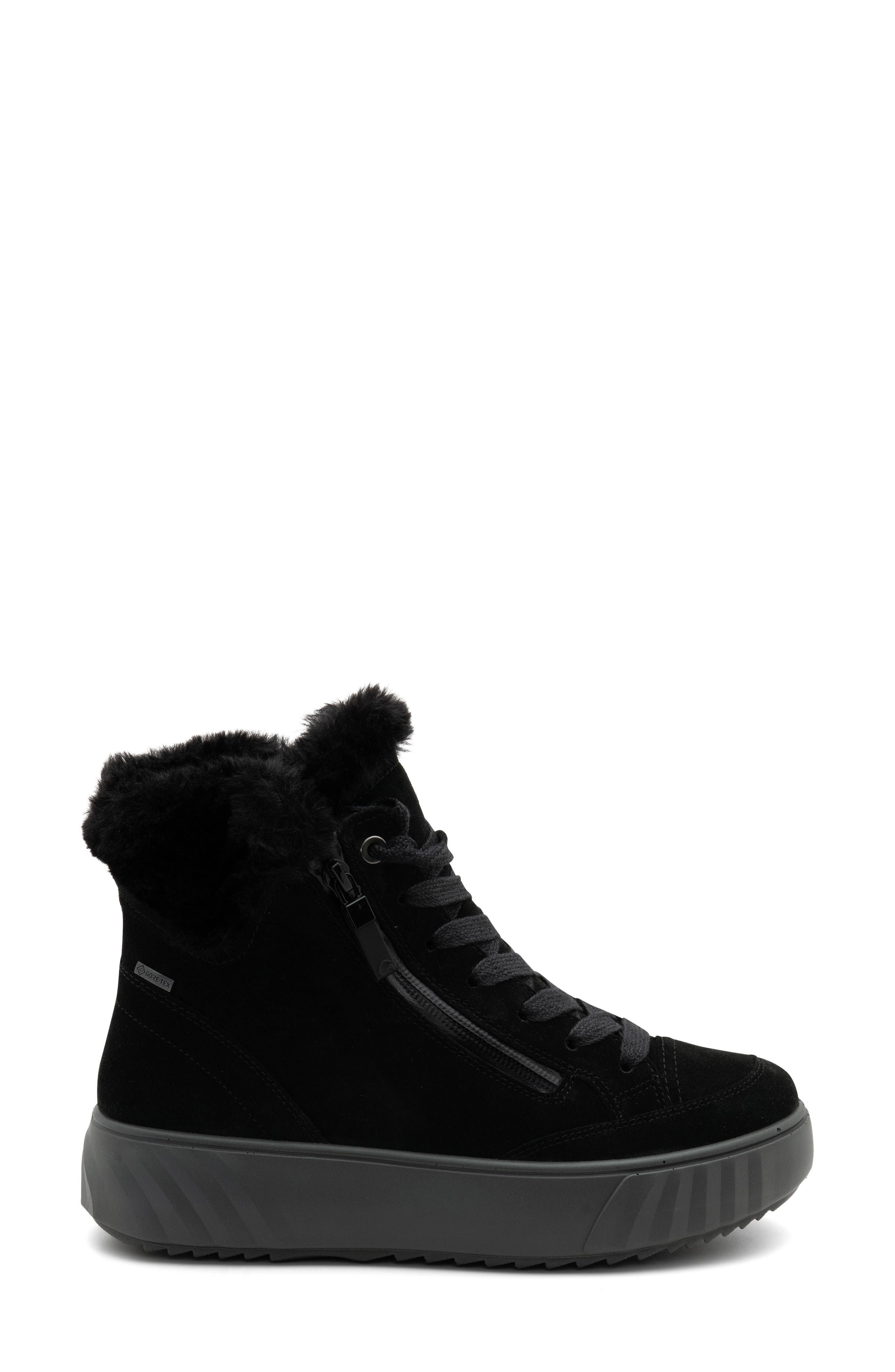 ara Mikayla Faux Fur Lined Lace-Up Boot, Alternate, color, 