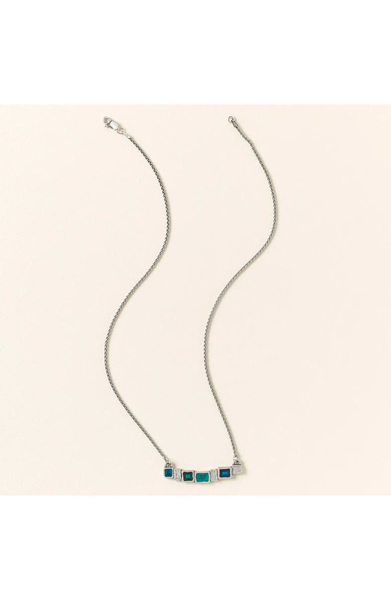 Uncommon Goods Stepping Stone Necklace by Danforth Pewter, Alternate, color, Vivid Blue Hues
