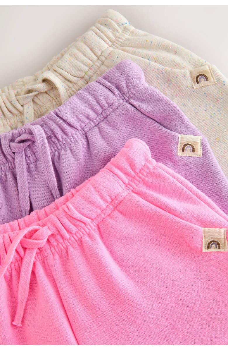 NEXT Kids' Assorted 3-Pack Joggers, Alternate, color, Pink Multi