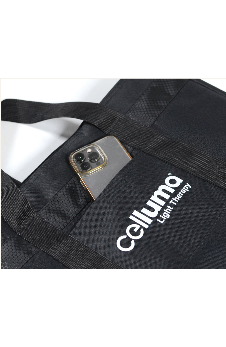 Celluma Premium Padded Tote Bag, Alternate, color, Black With White Logo