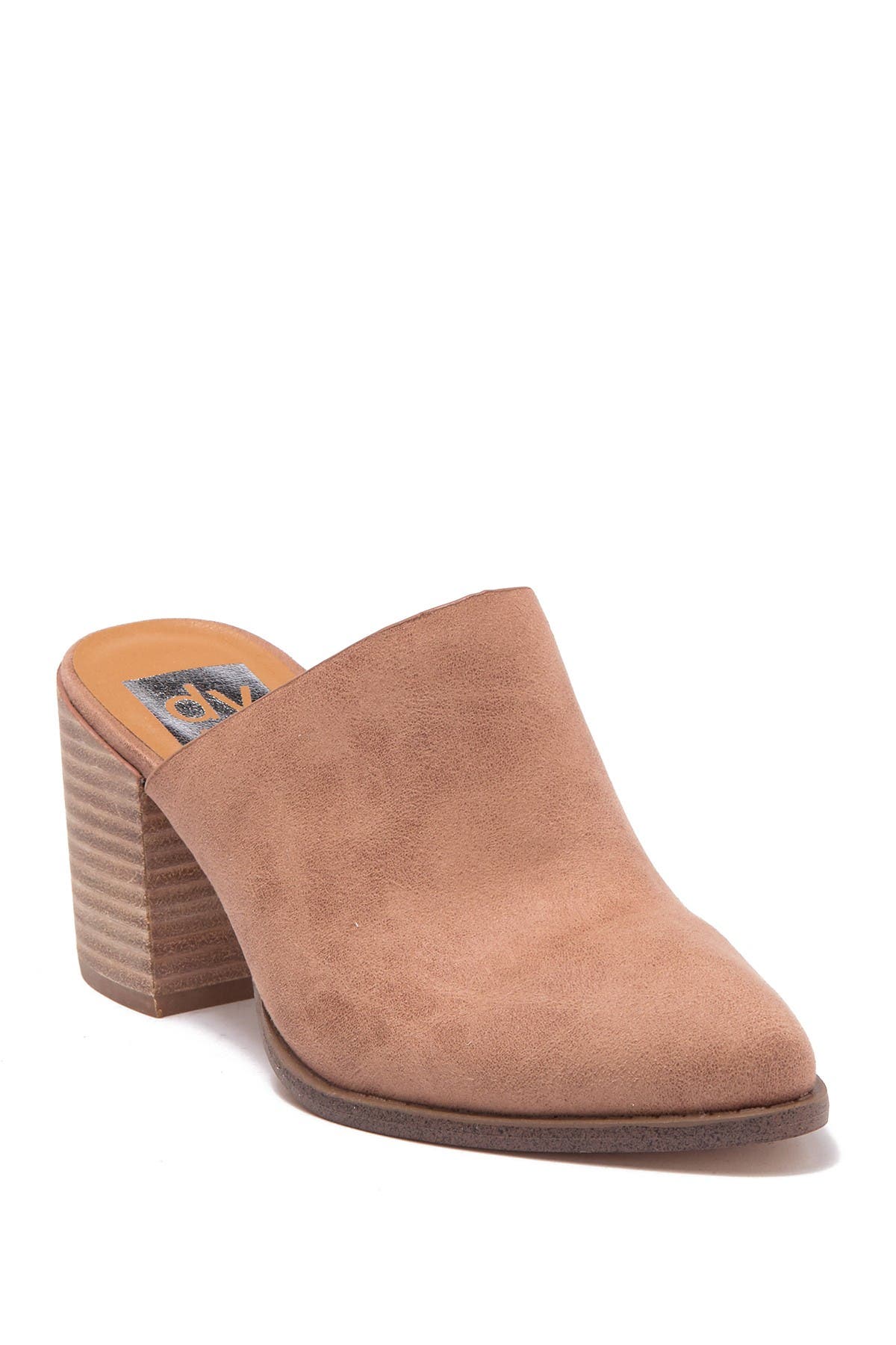 Tendle Block Heel Mule, Main, color, NUDE SUEDE