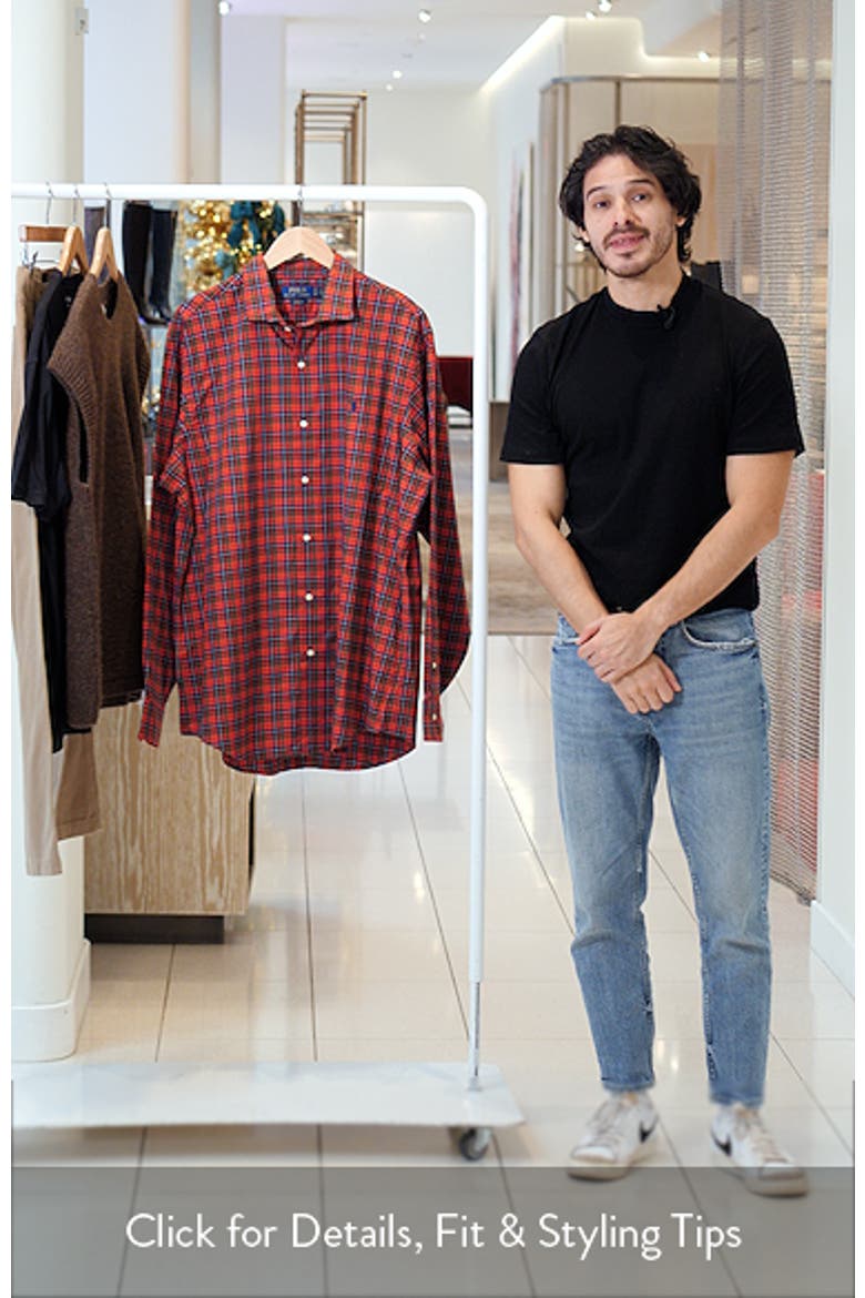 Classic Fit Plaid Cotton Twill Button-Up Shirt video