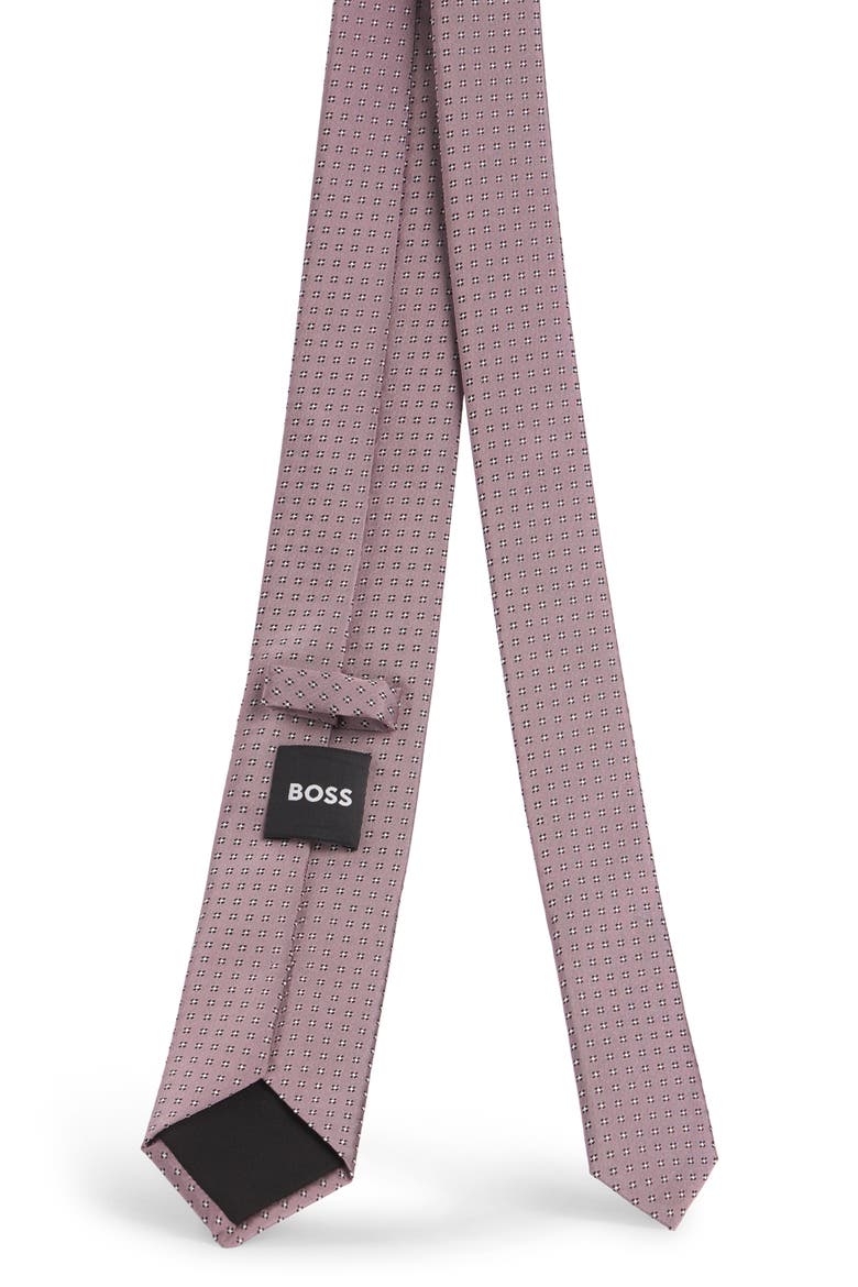 Neat Silk Blend Tie, Alternate, color, LIGHT PINK