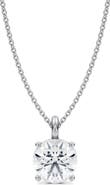 ALLUREZ Round Solitaire Lab Diamond Pendant Necklace 14K 2.00ct