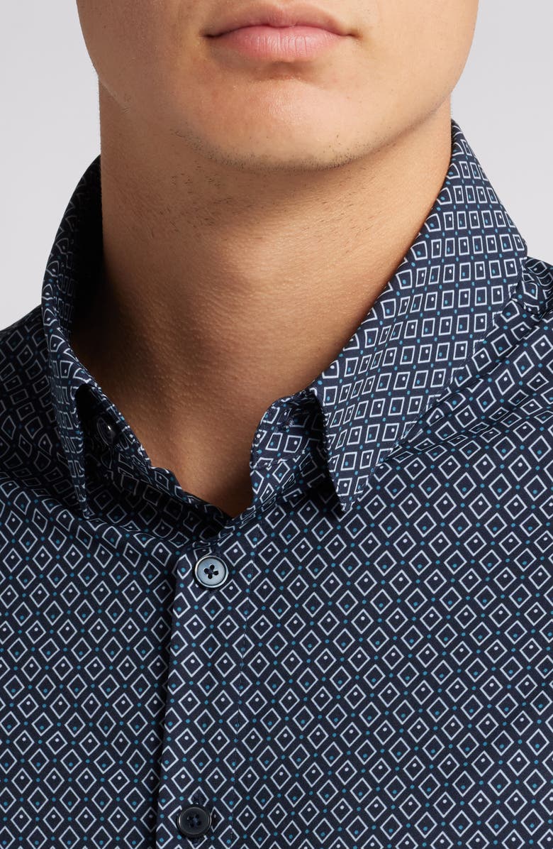 Mizzen+Main Leeward Trim Fit Print Performance Button-Up Shirt, Alternate, color, 