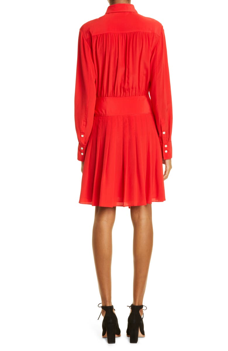 JASON WU Collection Long Sleeve Silk Crêpe de Chine Shirtdress, Alternate, color,