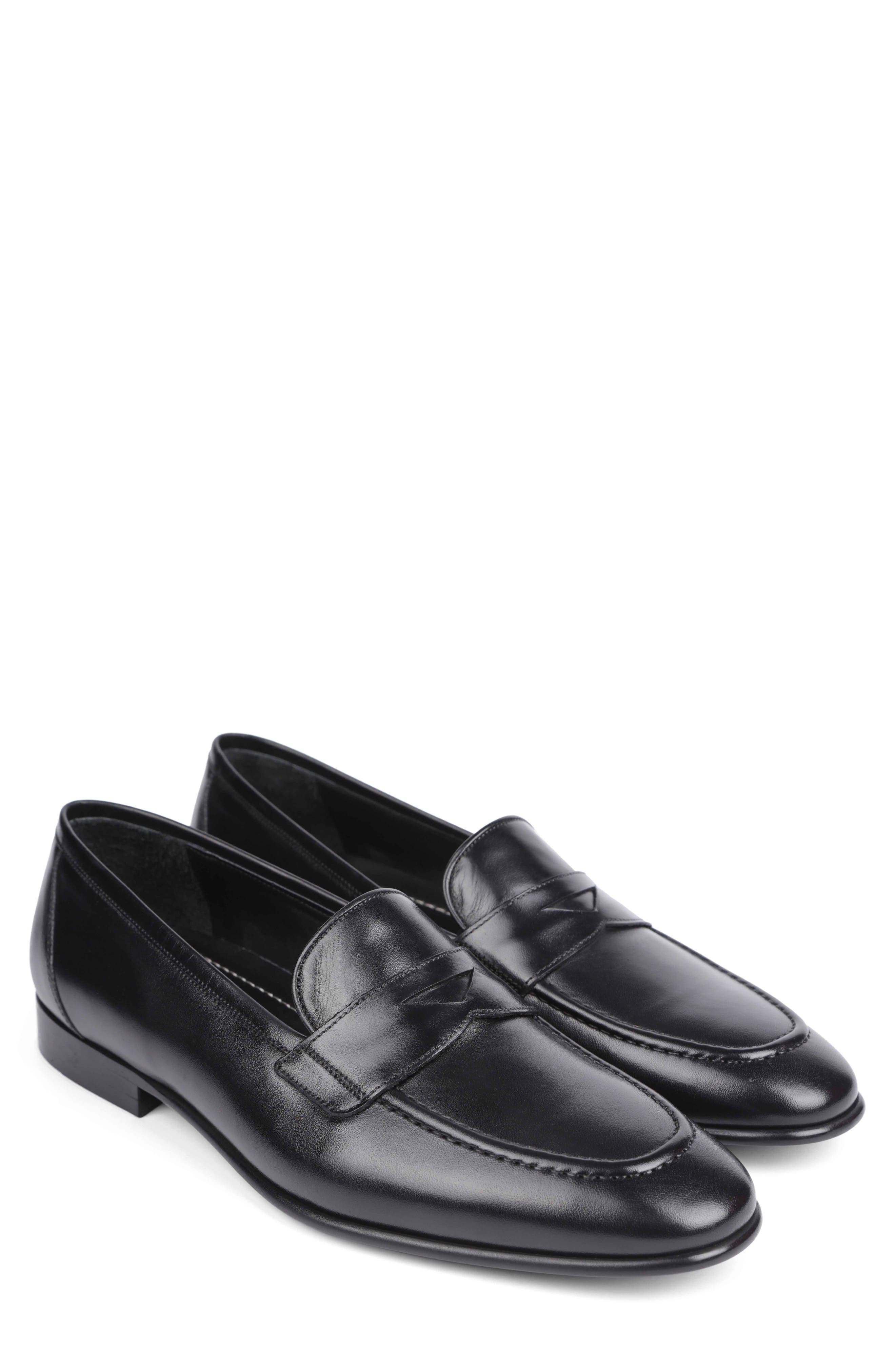 VELLAPAIS Galano Penny Loafer, Alternate, color, Black