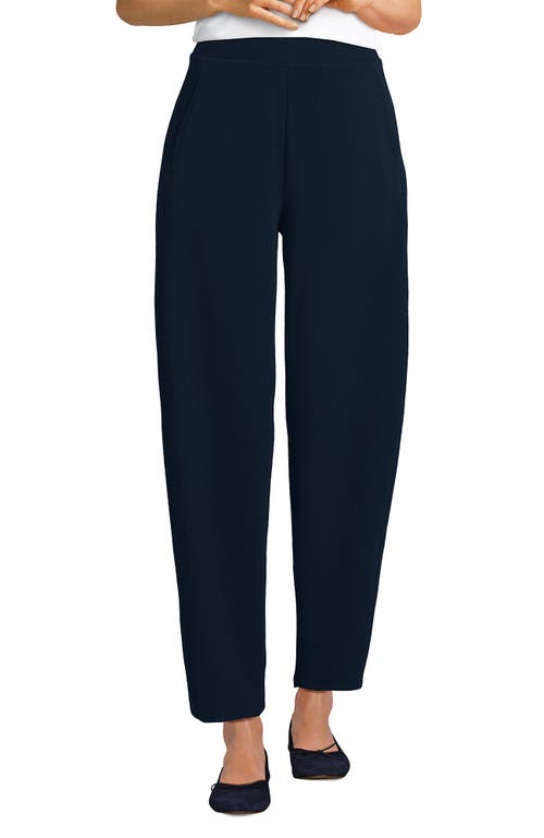 Lands' End Sport Knit High Rise Barrel Ankle Pants In Blue