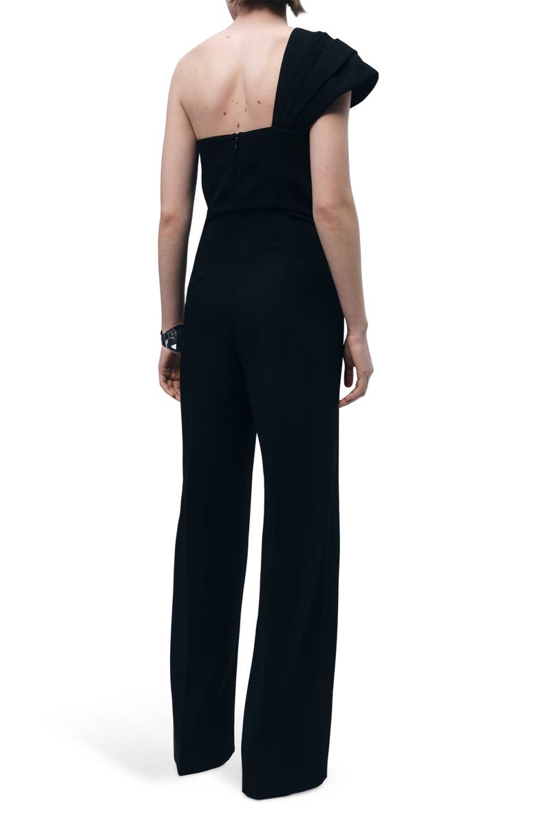 MANGO Asymmetric Wide Leg Jumpsuit, Alternate, color,