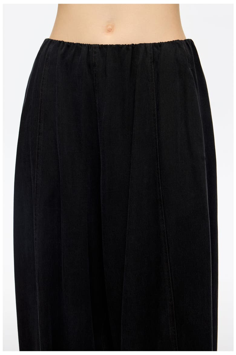 Denim Wide Leg Trousers, Alternate, color, WASHED BLACK