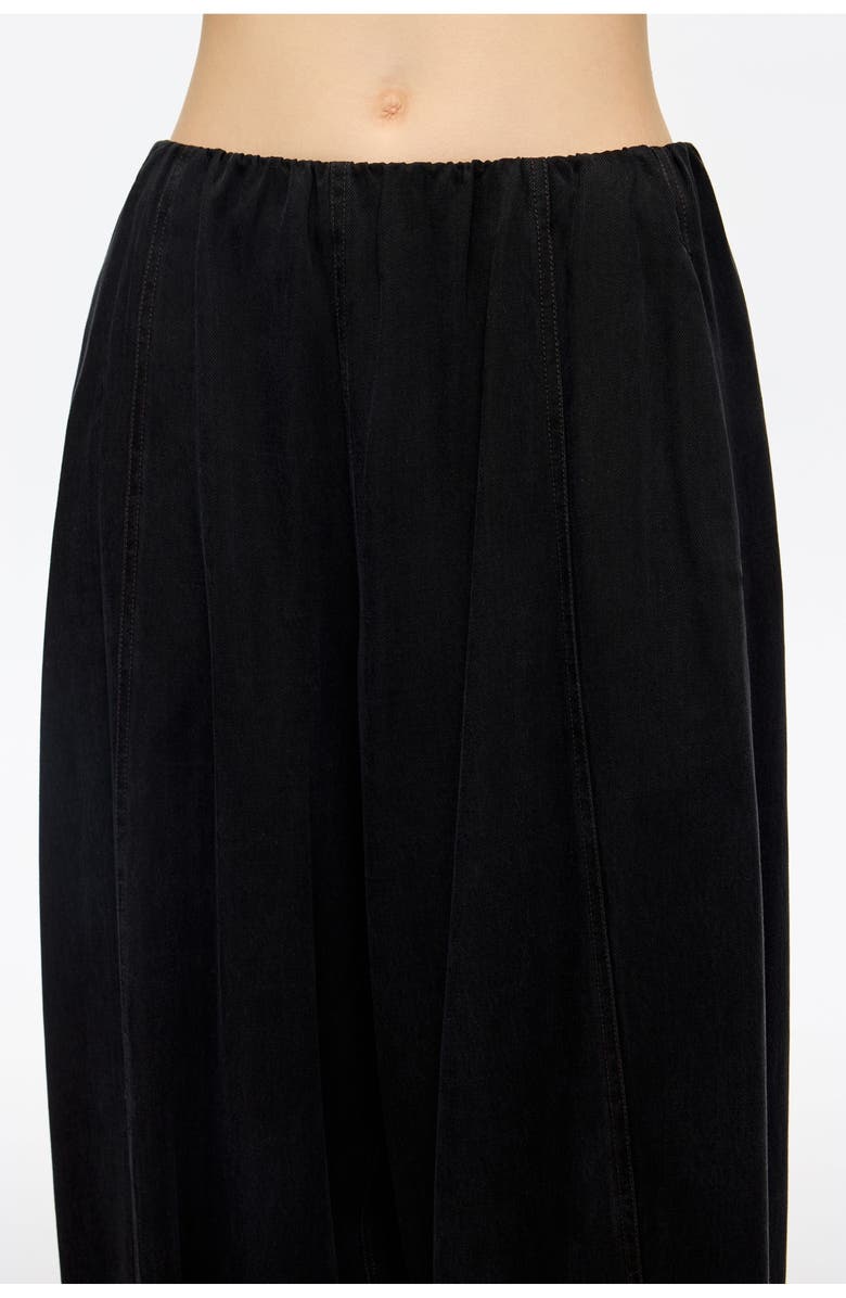 Bimba y Lola Denim Wide Leg Trousers, Alternate, color, Washed Black