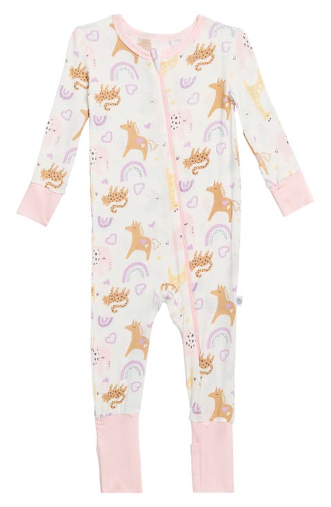 Animal Print Fitted One-Piece Pajamas (Baby)
