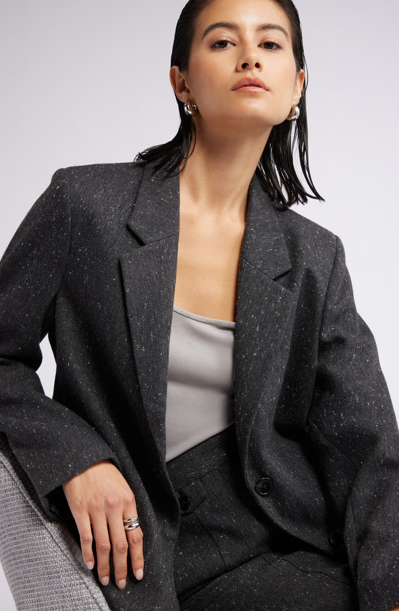 Nordstrom Textured Boyfriend Blazer, Alternate, color,
