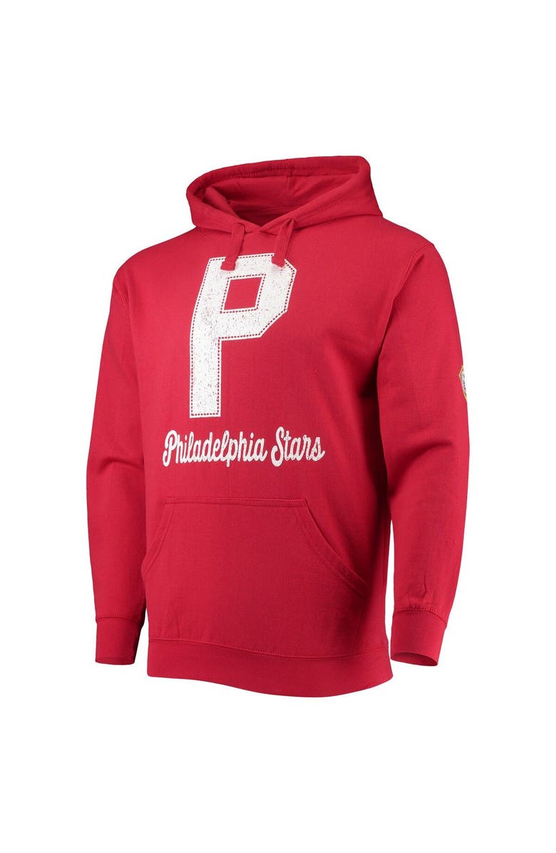 STITCHES Men's Stitches Red Philadelphia Stars Negro League Logo Pullover Hoodie, Alternate, color, Red