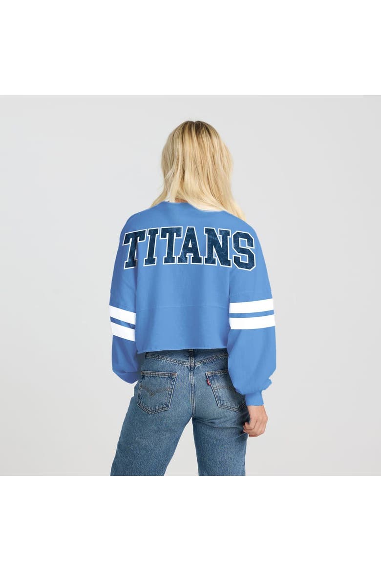 Women's Spirit Jersey Light Blue Tennessee Titans Sleeve Stripe Long Sleeve Shirt, Alternate, color, Light Blue