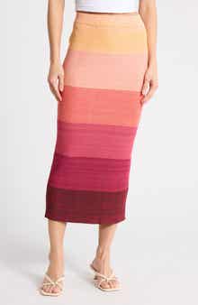 Colorblock Sweater Skirt