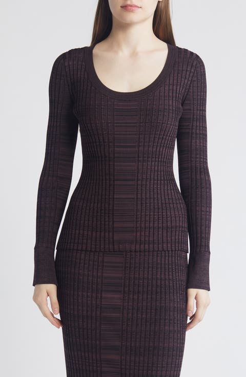 Firama Scoop Neck Rib Sweater