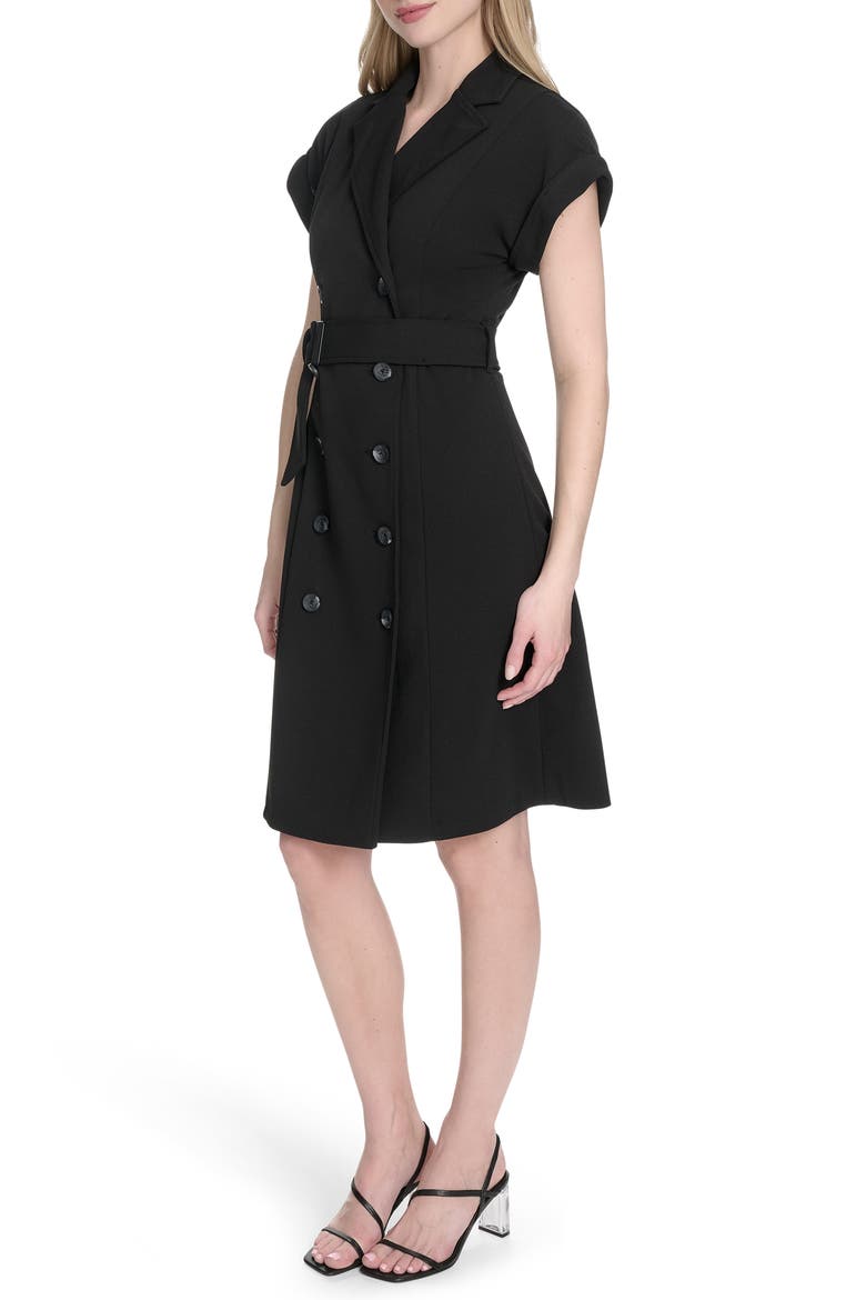 Double Breasted Sheath Dress, Alternate, color, BLACK