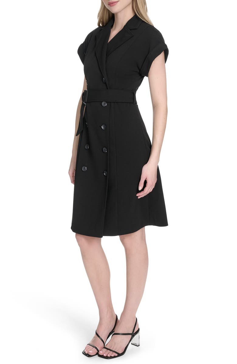 Calvin Klein Double Breasted Sheath Dress, Alternate, color, Black