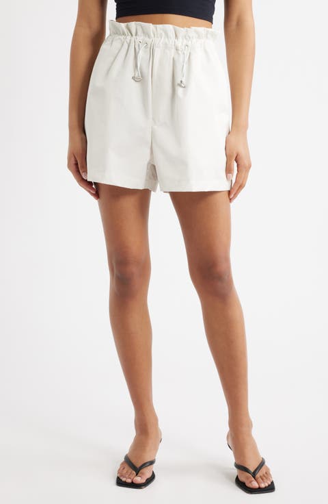 Lydia Toggle Waist Cotton Blend Shorts