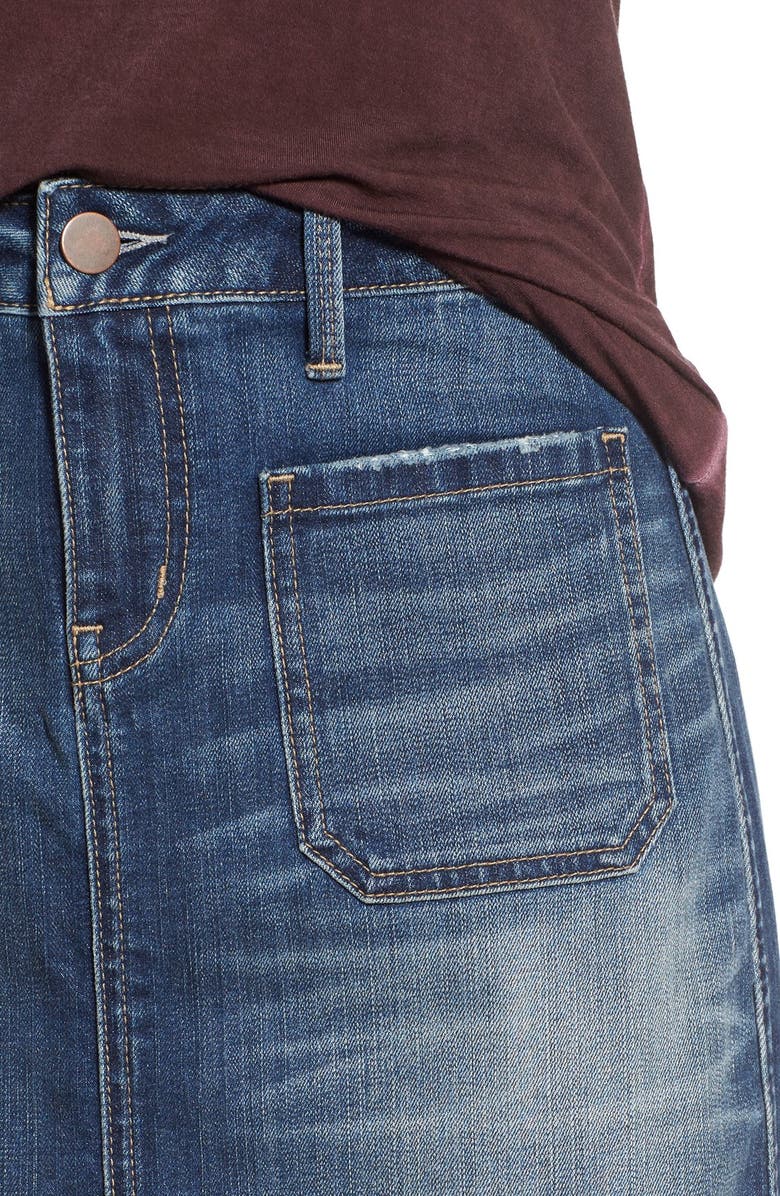 Hinge Denim Pencil Skirt, Alternate, color, 