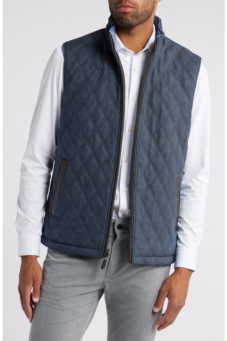 Upton Quilted Reversible Vest, Alternate, color, NAVY