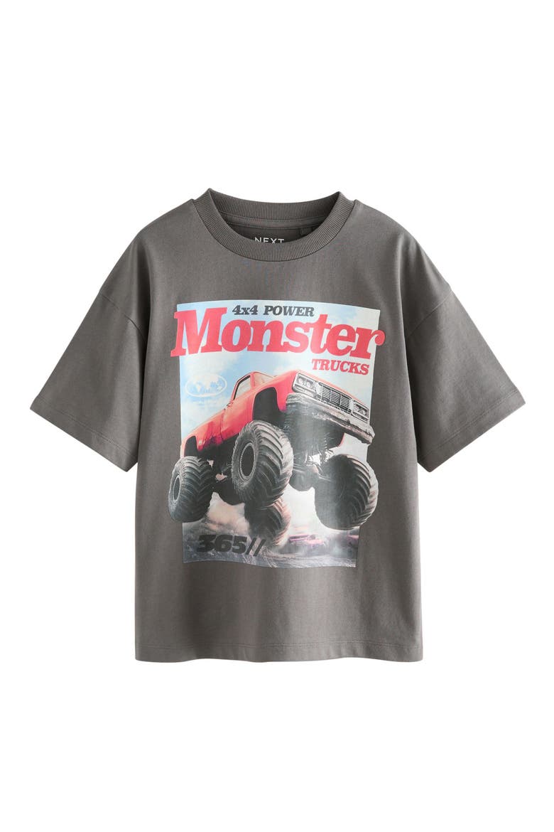 Kids' Monster Truck Graphic T-Shirt, Main, color, GREY