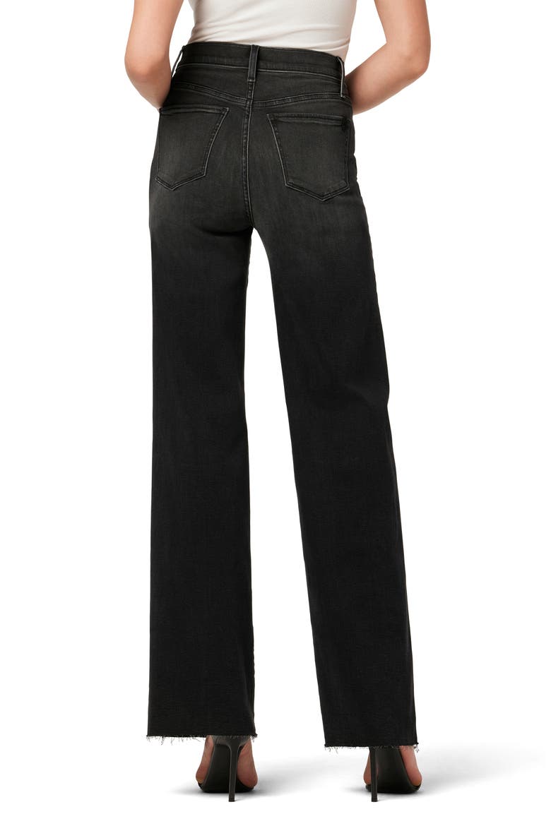 The Mia Raw Hem High Waist Wide Leg Jeans, Alternate, color, TALK LATER