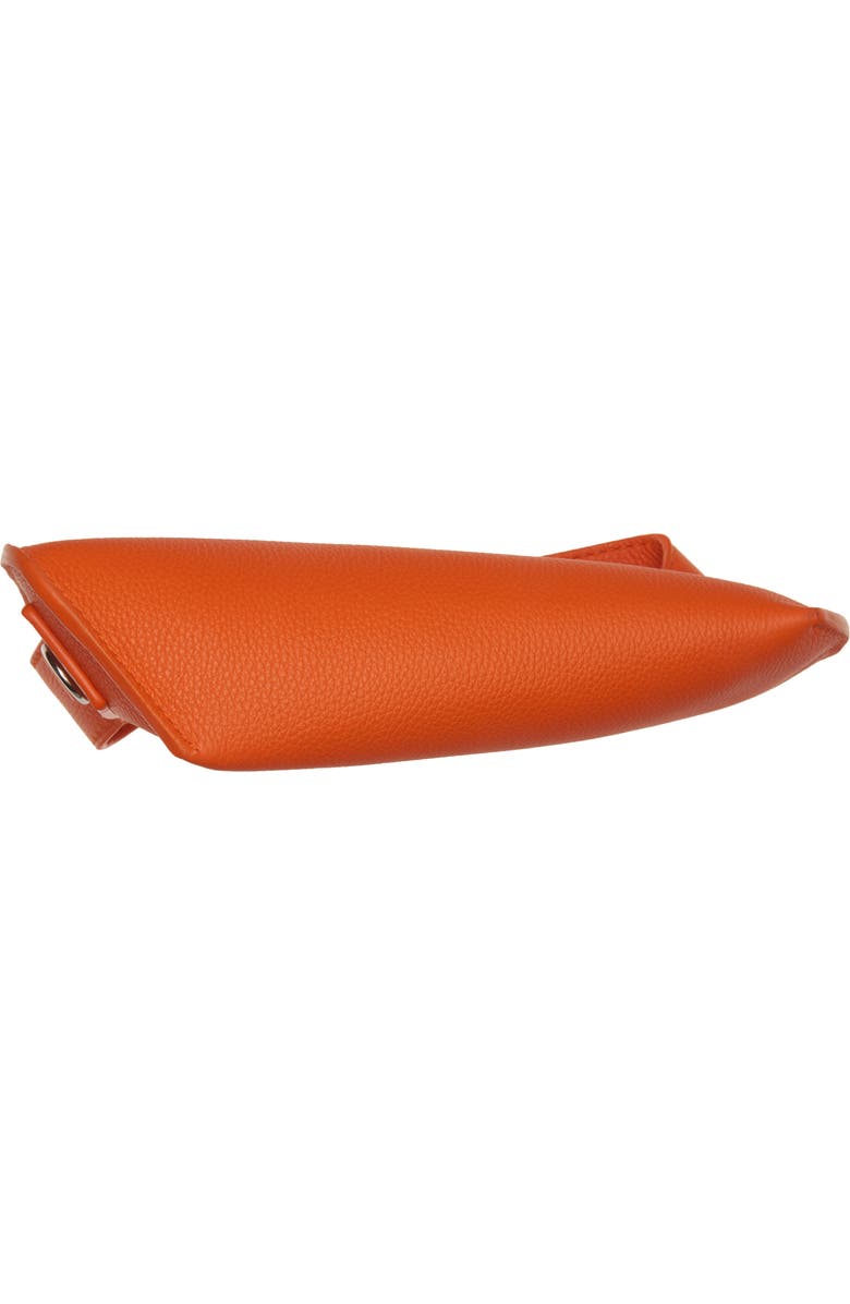 McQueen T-Bar Sling Leather Crossbody Pouch, Alternate, color, Orange/ Silver