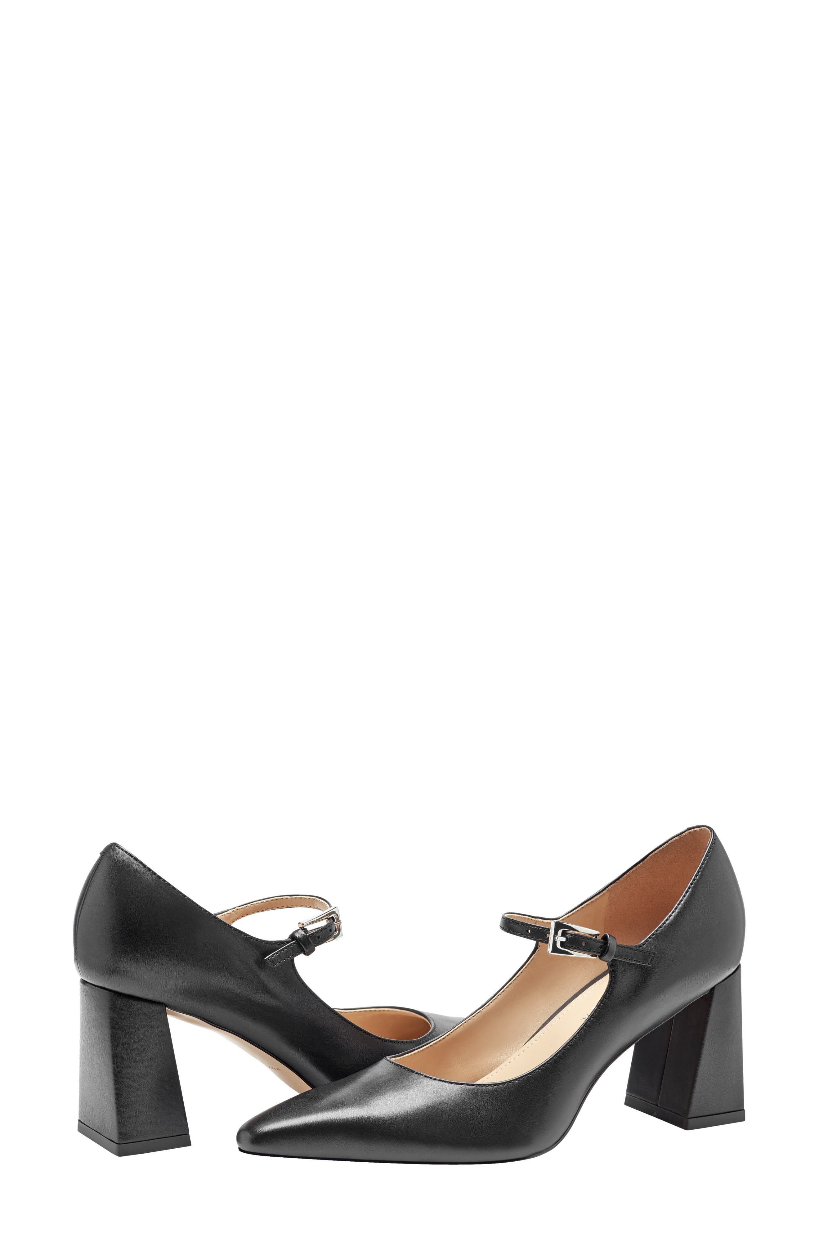 Nollie Pointed Toe Pump, Alternate, color, BLACK LEATHER