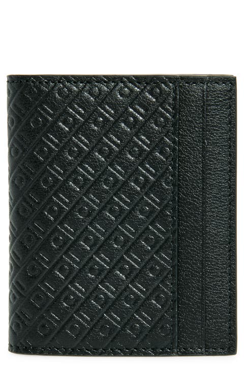 Mini Gancio Embossed Leather Bifold Wallet