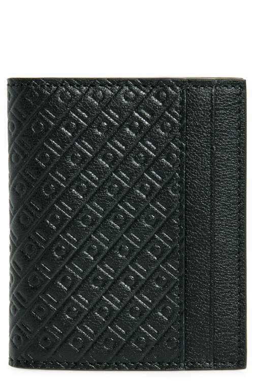 Shop Ferragamo Mini Gancio Embossed Leather Bifold Wallet In Nero Nero X Mod
