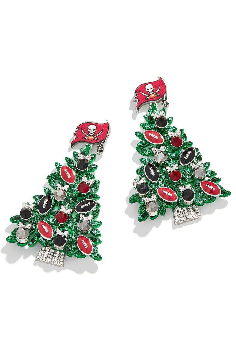 Women's BaubleBar Tampa Bay Buccaneers Tree Earrings, Main, color, Green