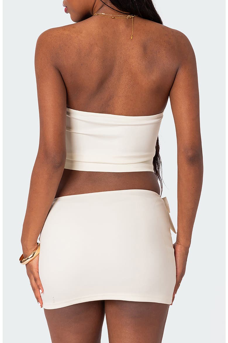 Gabriella Bow Crop Tube Top, Alternate, color, WHITE