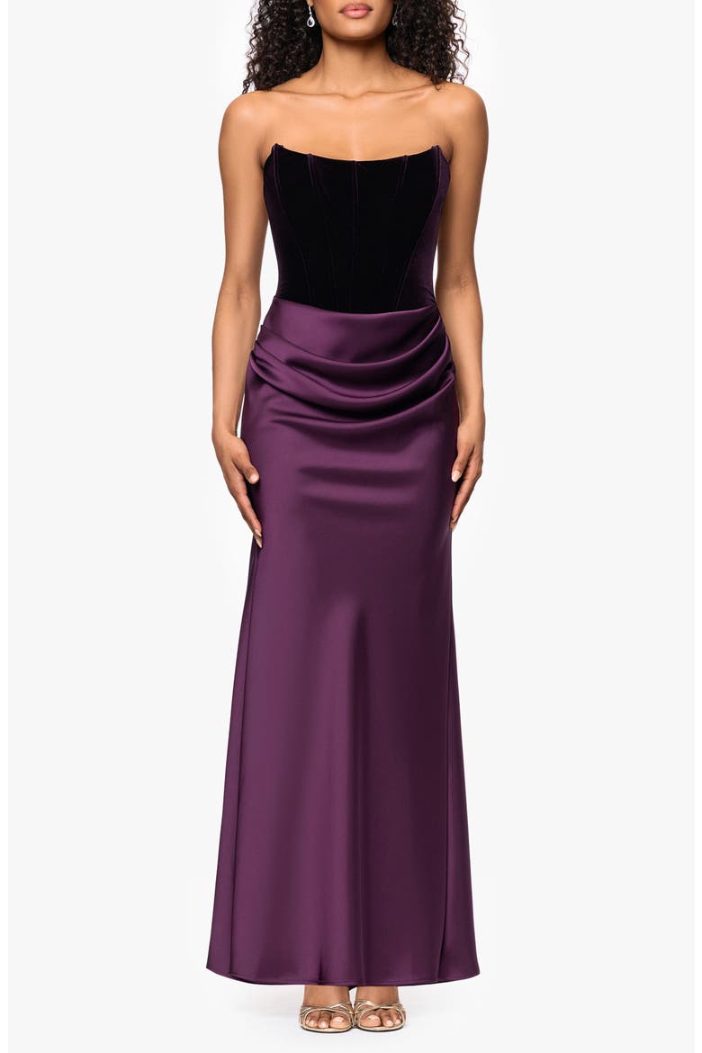 nordstrom satin dress Selma Off Shoulder Maxi Dress