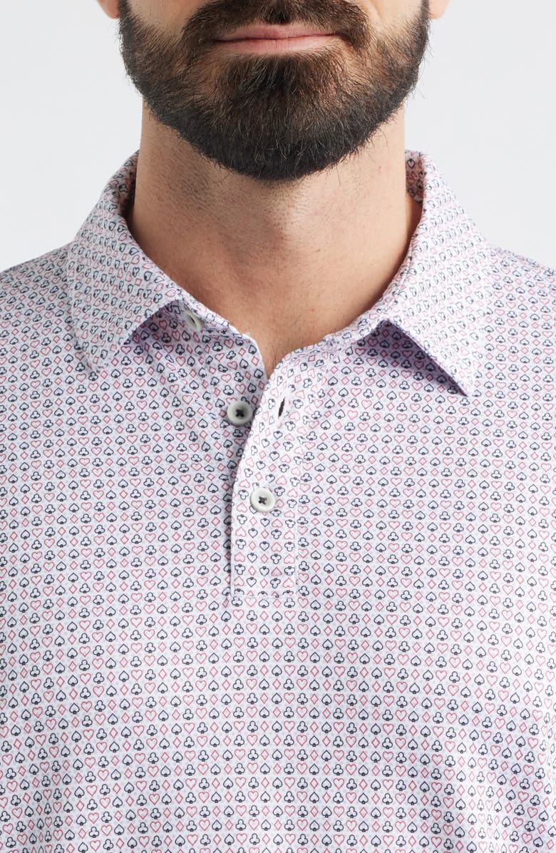 Johnston & Murphy XC+<sup>™</sup> Apex Performance Polo, Alternate, color, Light Gray Card Suit