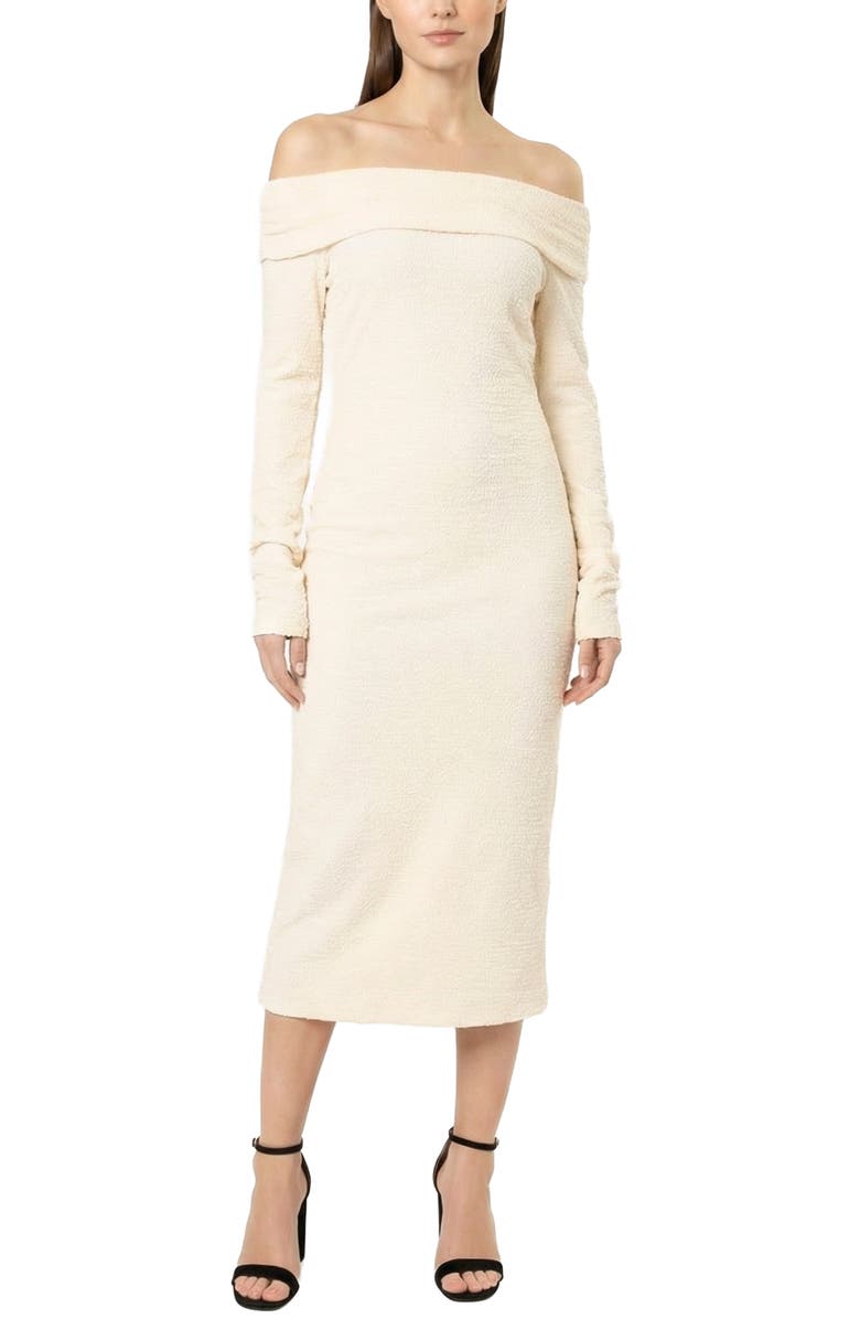 AREA STARS Bailey Off The Shoulder Dress, Main, color, Ivory